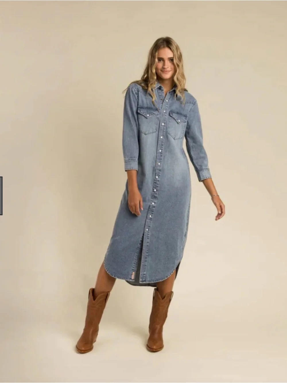 Wrangler Long Sleeve Denim Dress size large - Picture 1 of 11